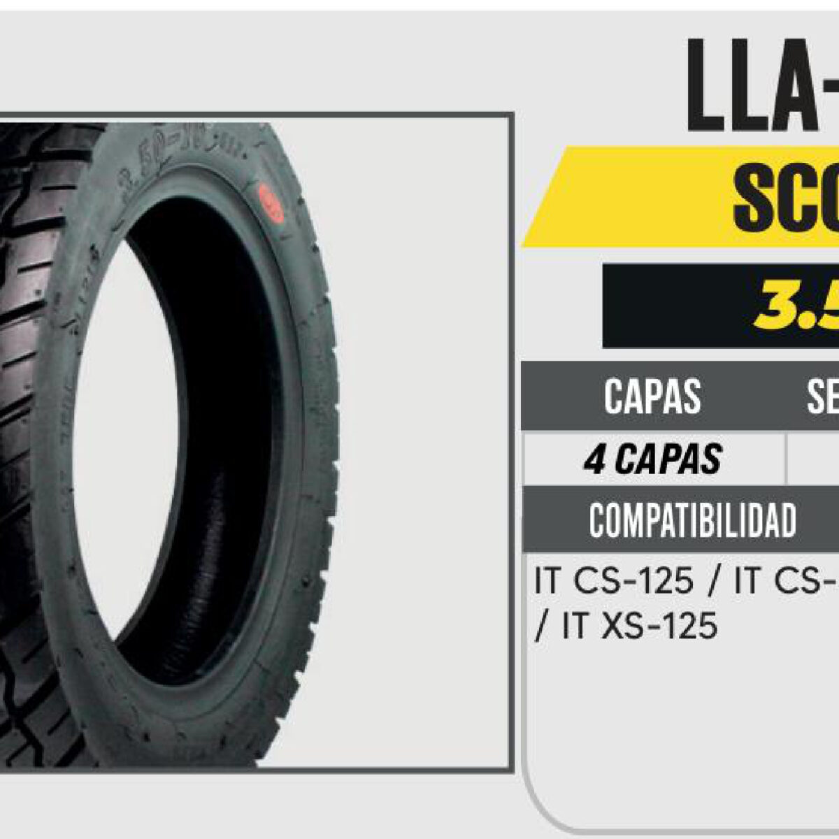 3.50-10 CST 4 CAPAS C6117 51J CALLE NO USA CAMARA (TL)