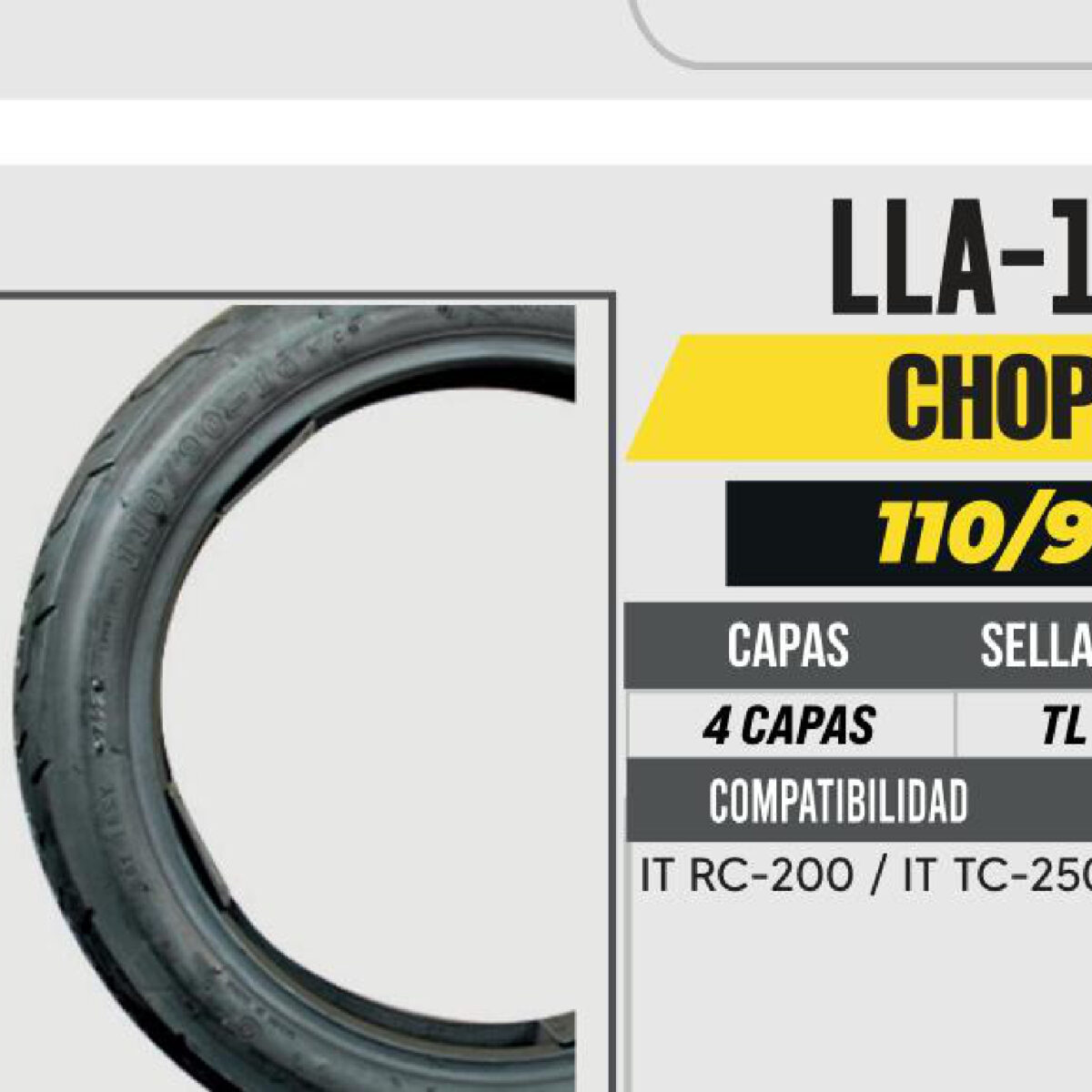 110/90-16 CST 4 CAPAS C6011 CALLE NO USA CAMARA (TL)