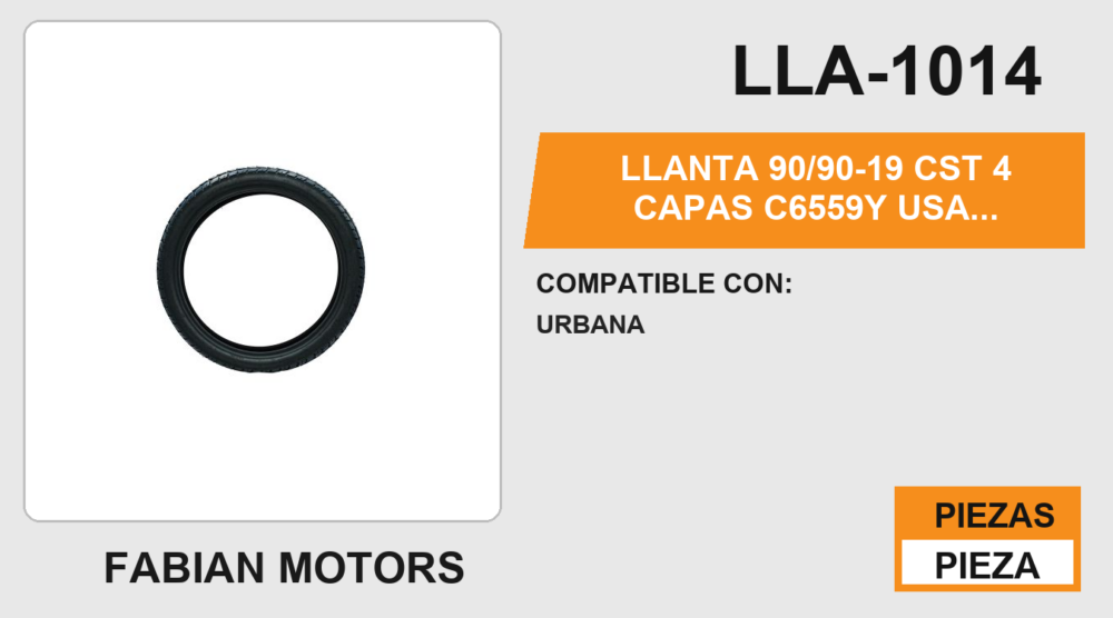 90/90-19 CST 4 CAPAS C6559Y USA CAMARA (TT)