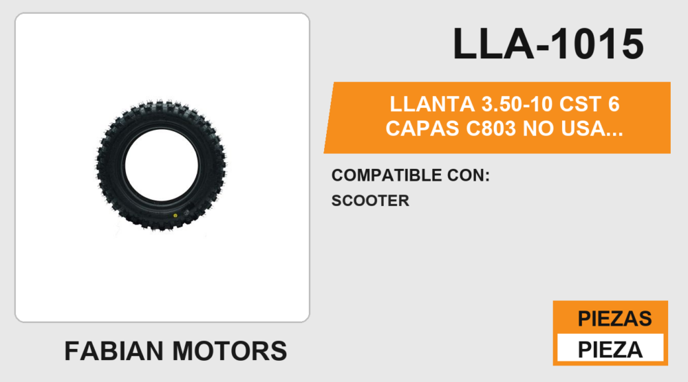 3.50-10 CST  6 CAPAS C803 NO USA CAMARA (TL)