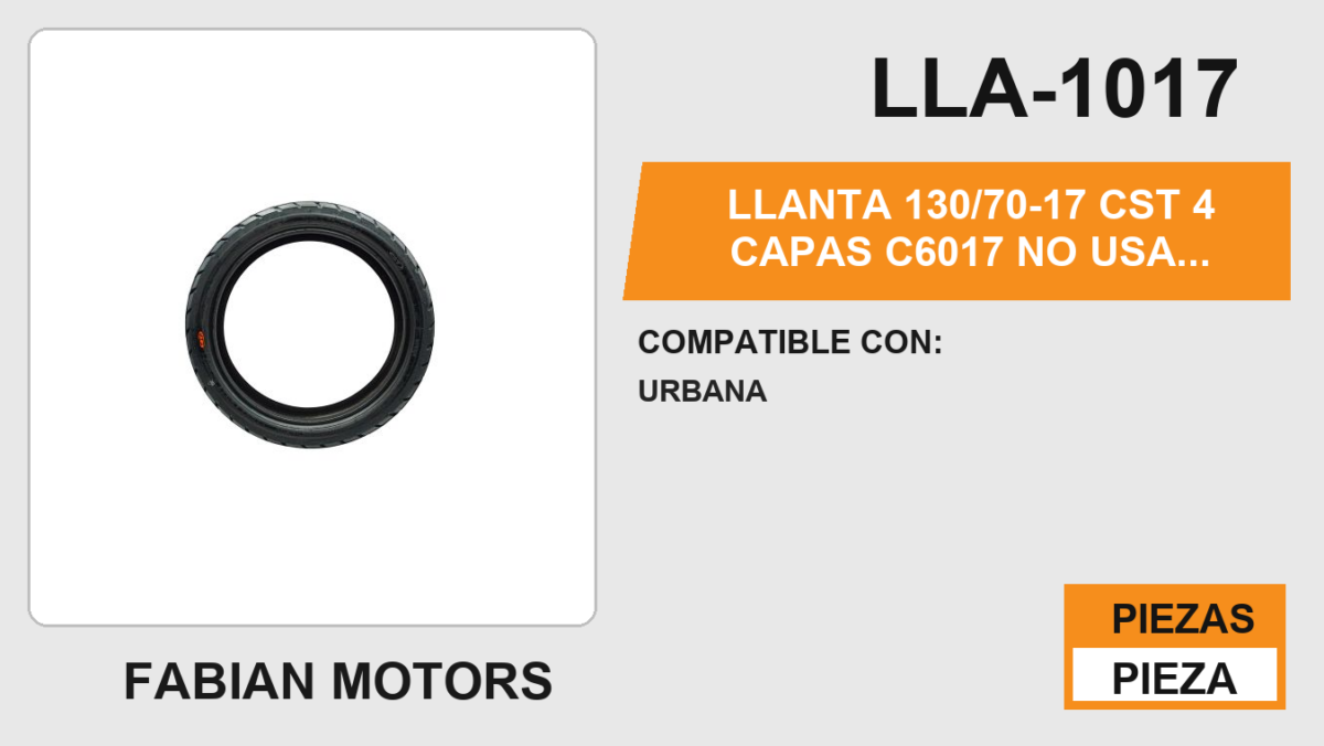 130/70-17 CST 4 CAPAS C6017 NO USA CAMARA (TL)