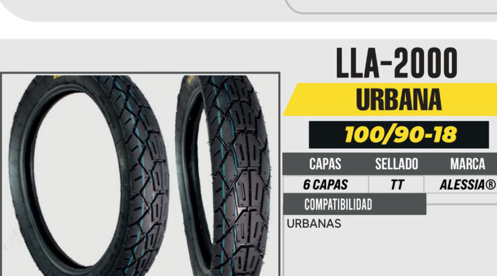 100/90-18 6 CAPAS A224 CALLE USA CAMARA (TT)
