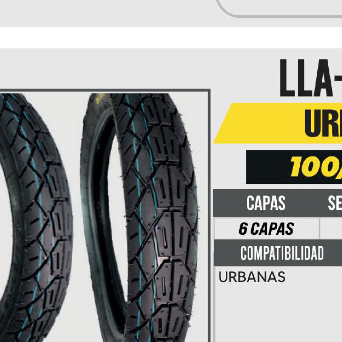 100/90-18 6 CAPAS A224 CALLE USA CAMARA (TT)