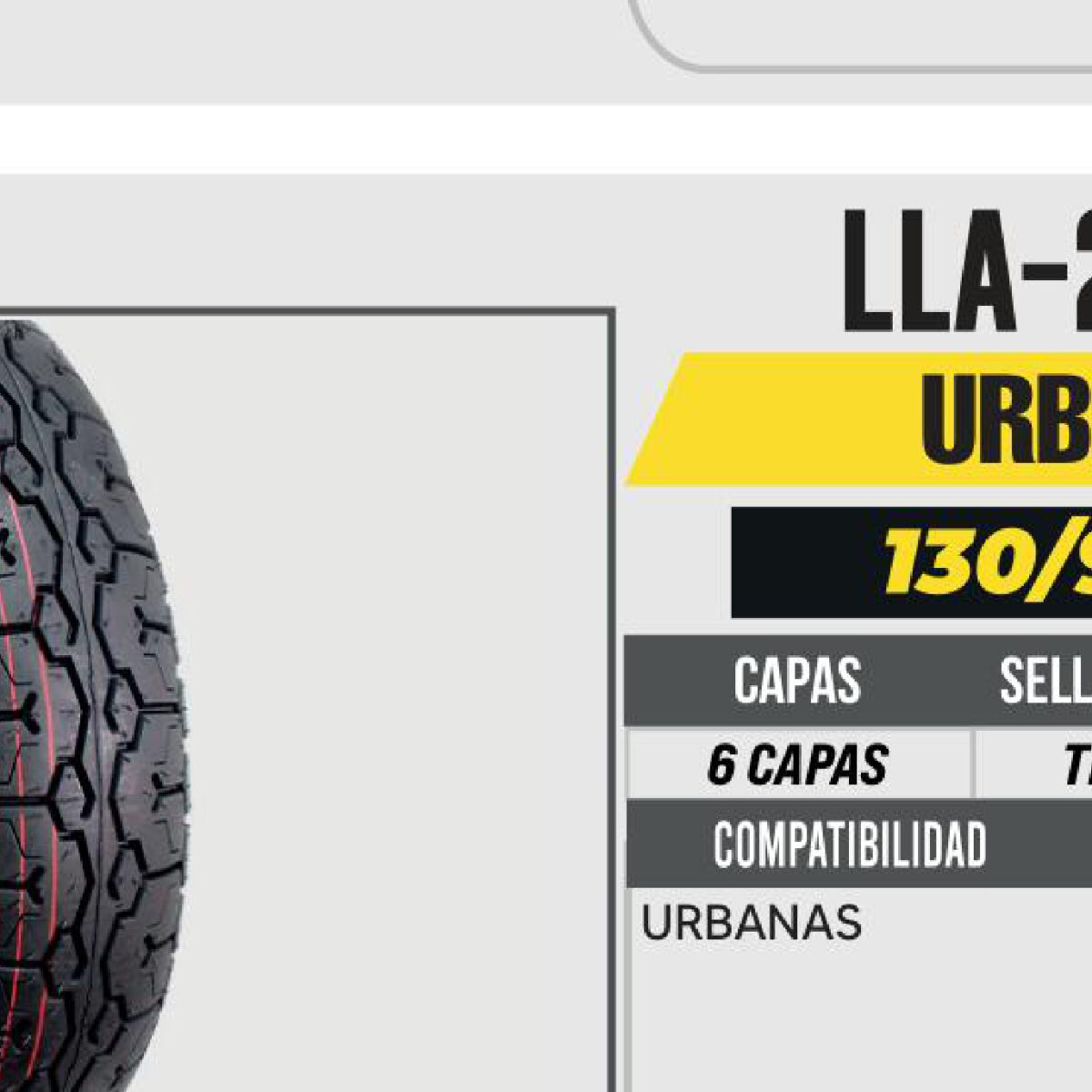 130/90-15 6 CAPAS A218 CALLE NO USA CAMARA (TL)