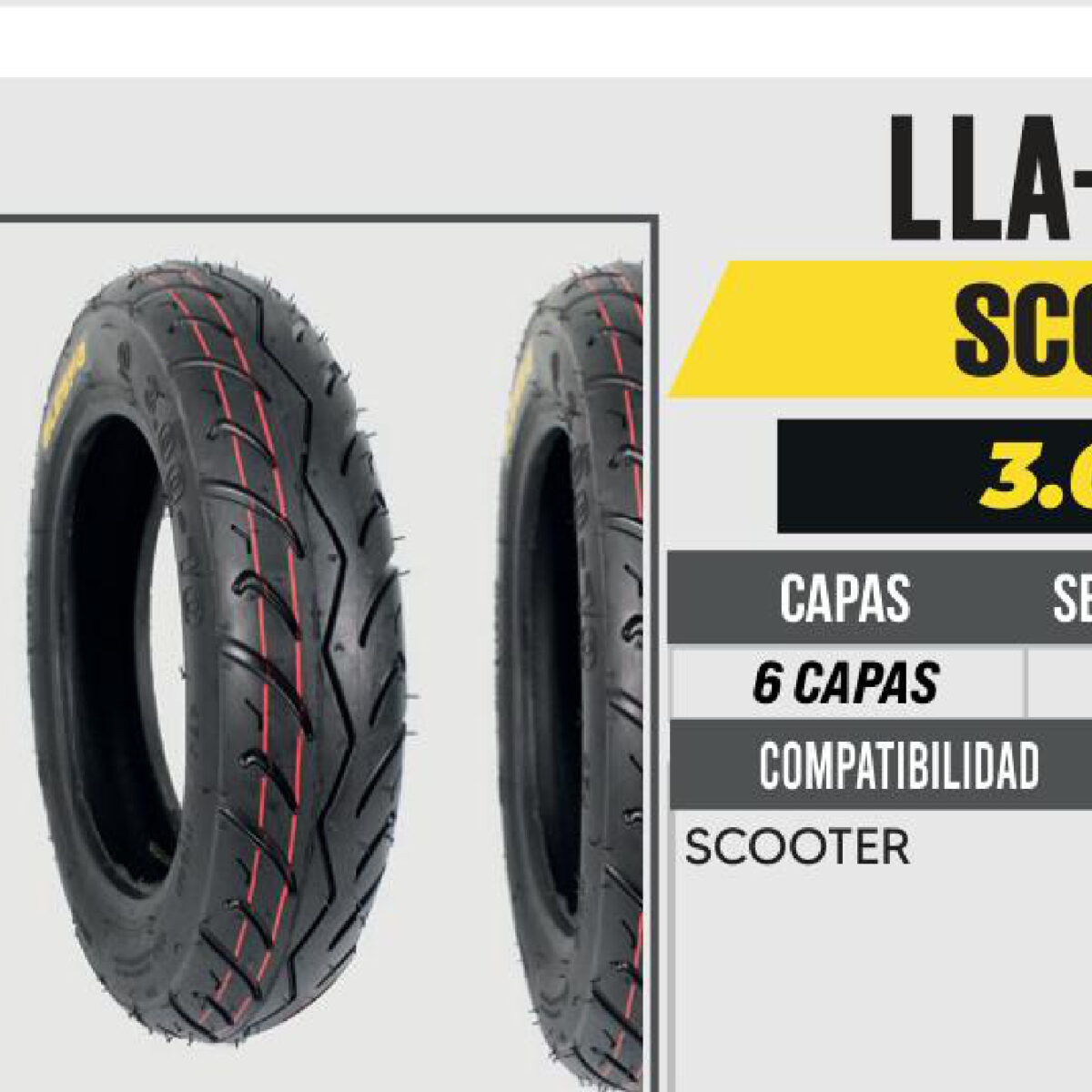 3.00-10 6 CAPAS 335 CALLE NO USA CAMARA