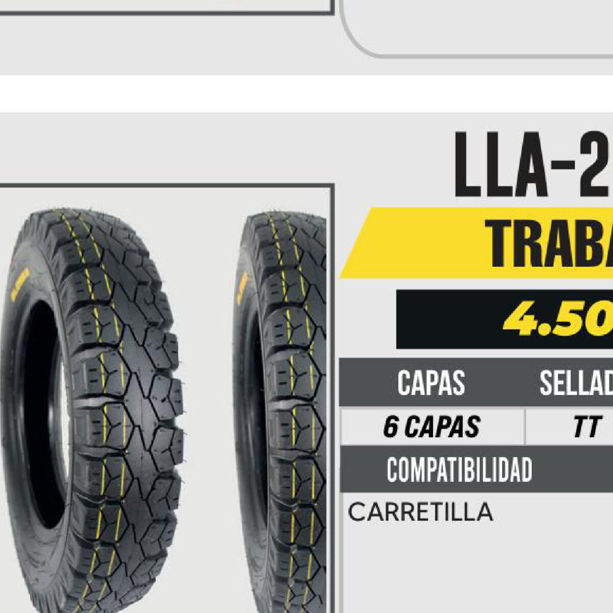 4.50-12 6 CAPAS P257 TRABAJO USA CAMARA (TT)
