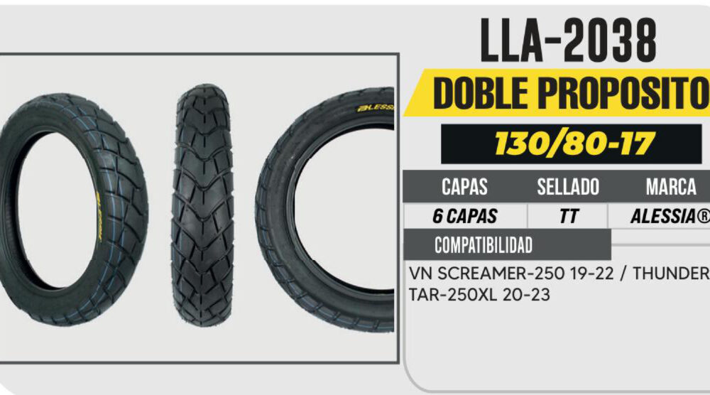 130/80-17 TRASERA 6 CAPAS P334A CAFÉ RACER USA CAMARA (TT)