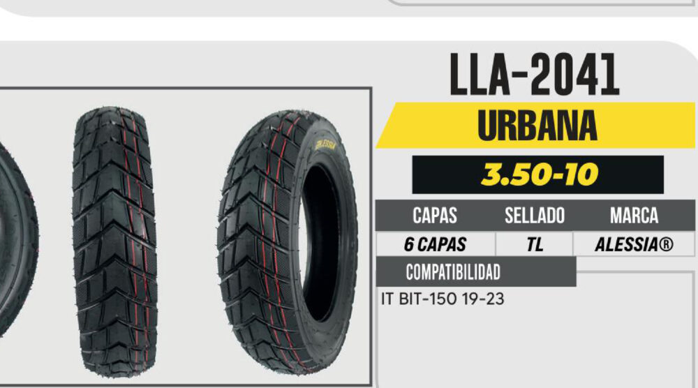 3.50-10 TRASERA 6 CAPAS P373 CALLE NO USA CAMARA (TL)
