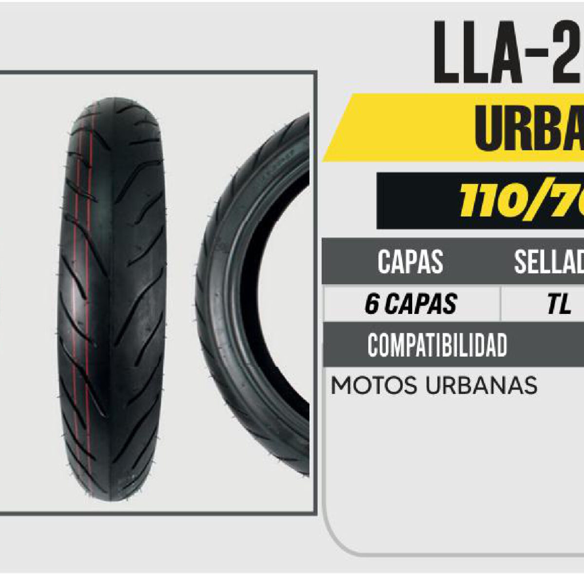 110/70-17 DELANTERA 6 CAPAS P808 URBANA SIN CAMARA (TL)