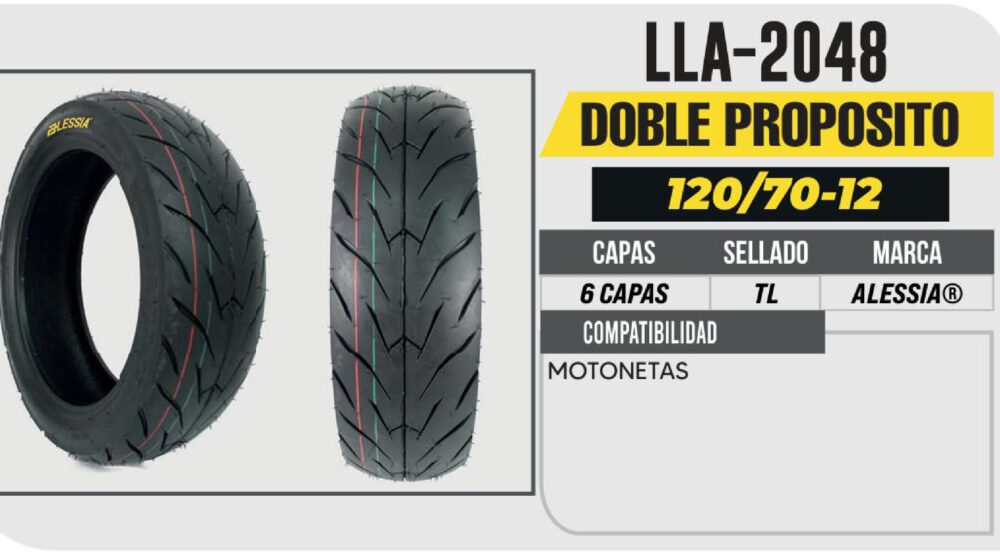 120/70-12 DELANTERA 6 CAPAS P810 SCOTTER SIN CAMARA (TL)