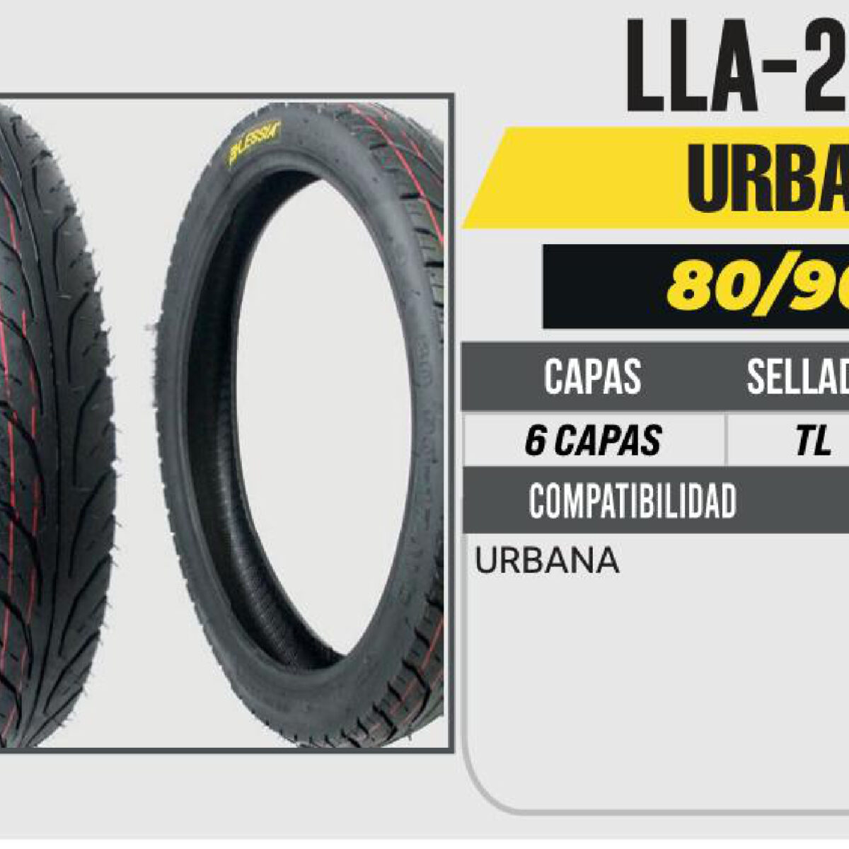 80/90-17 DELANTERA 6 CAPAS P434 URBANA SIN CAMARA (TL)