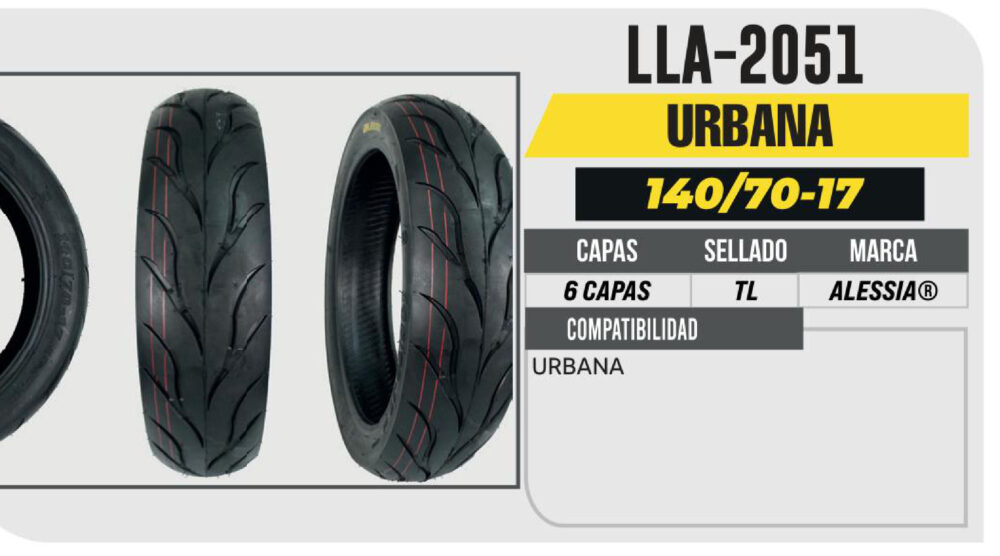 140/70-17 6 CAPAS P807 URBANA SIN CAMARA (TL)