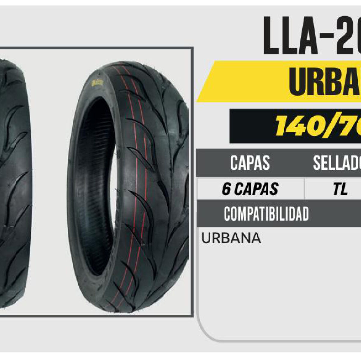 140/70-17 6 CAPAS P807 URBANA SIN CAMARA (TL)