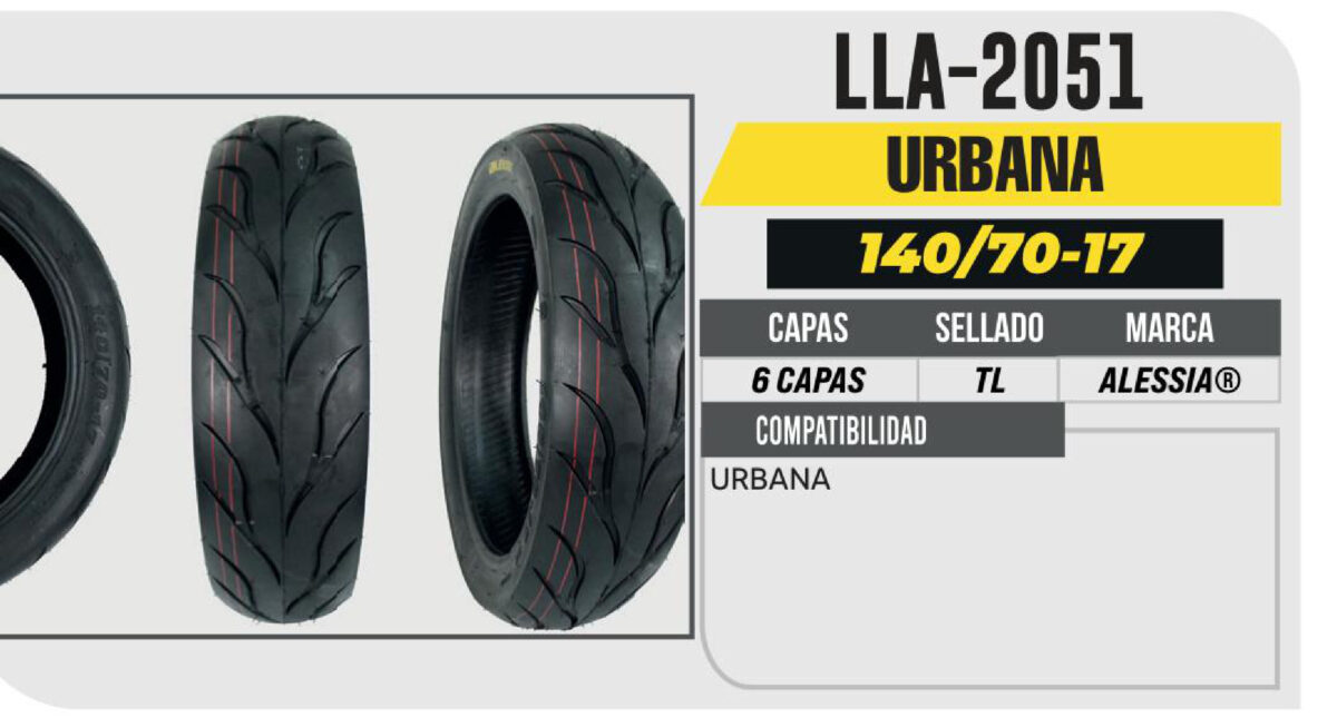 140/70-17 6 CAPAS P807 URBANA SIN CAMARA (TL)