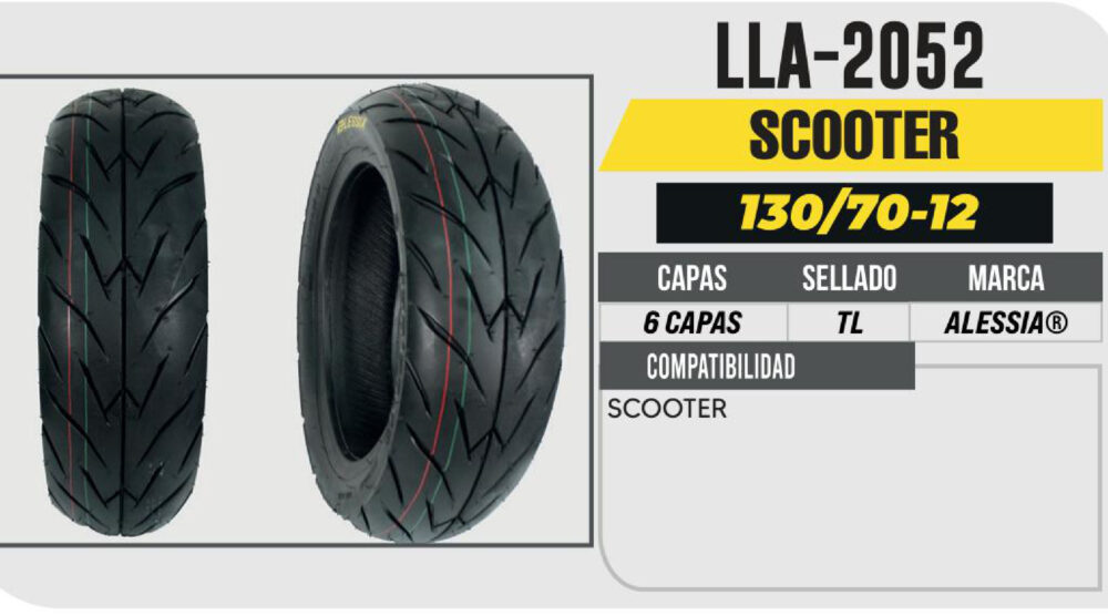 130/70-12 6 CAPAS P810 SCOTTER SIN CAMARA (TL)
