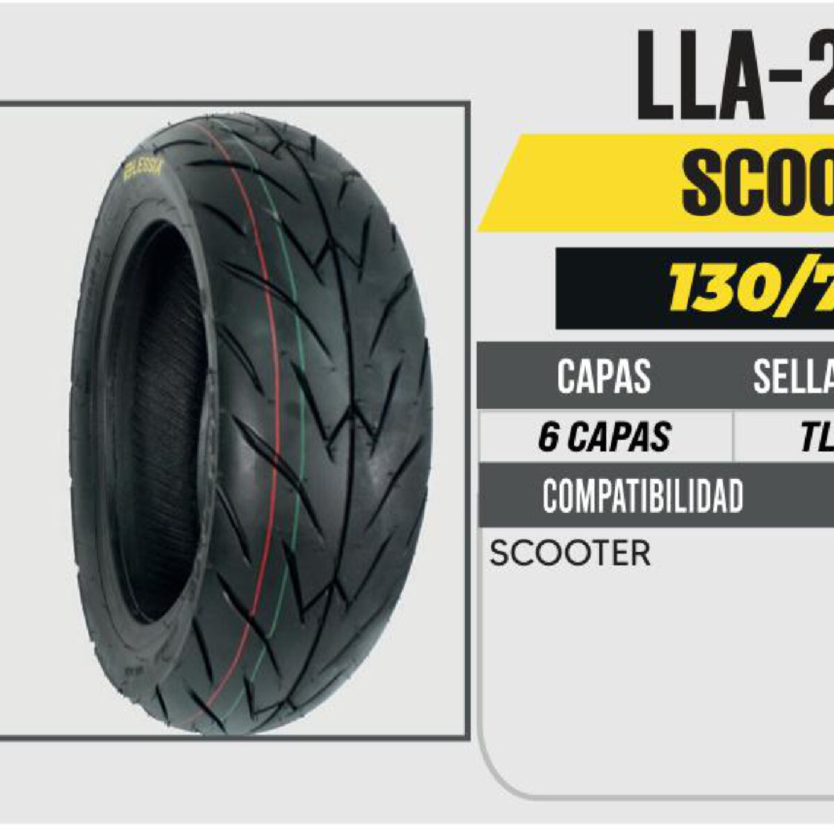 130/70-12 6 CAPAS P810 SCOTTER SIN CAMARA (TL)