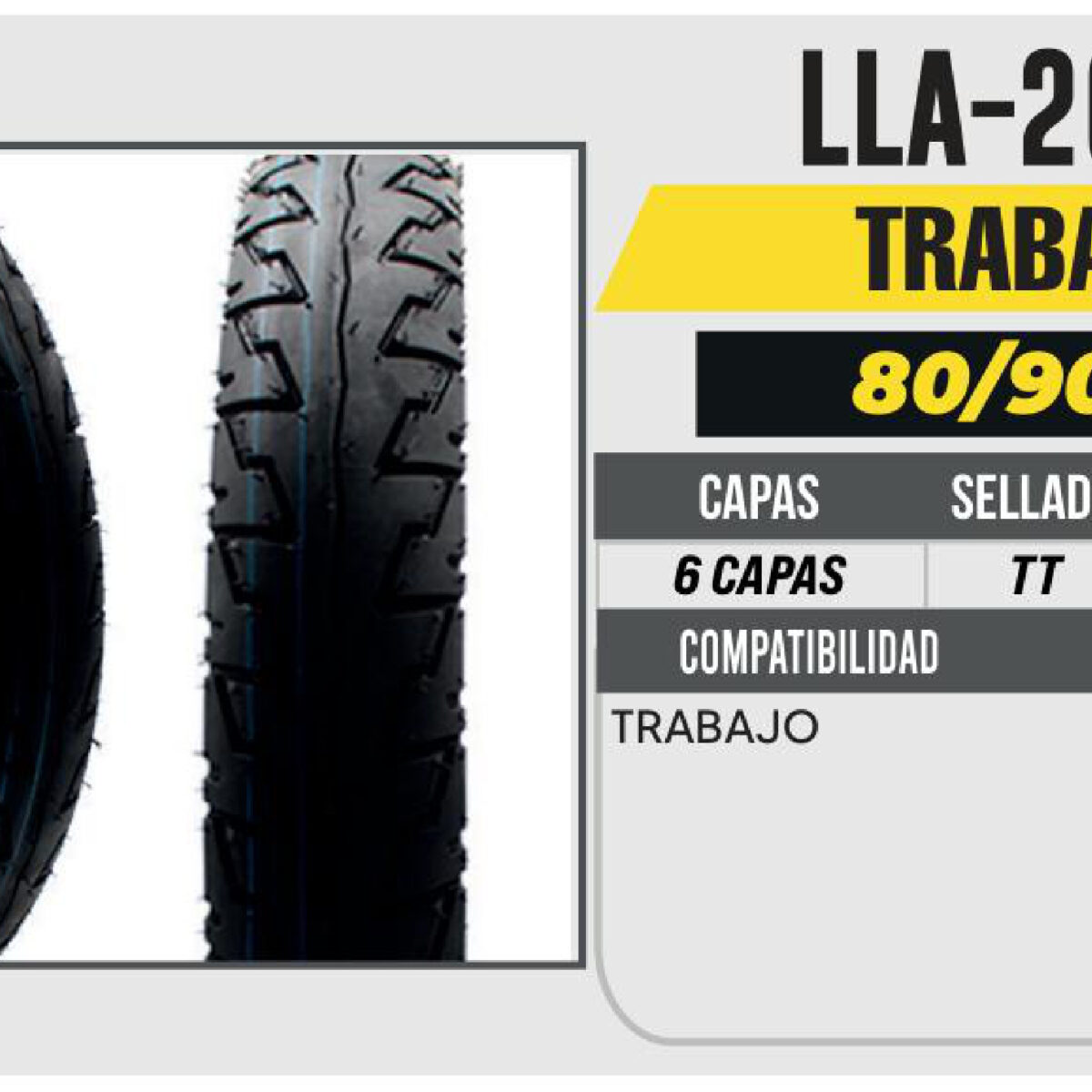80/90-17 6 CAPAS P339 TRABAJO CON CAMARA (TT)