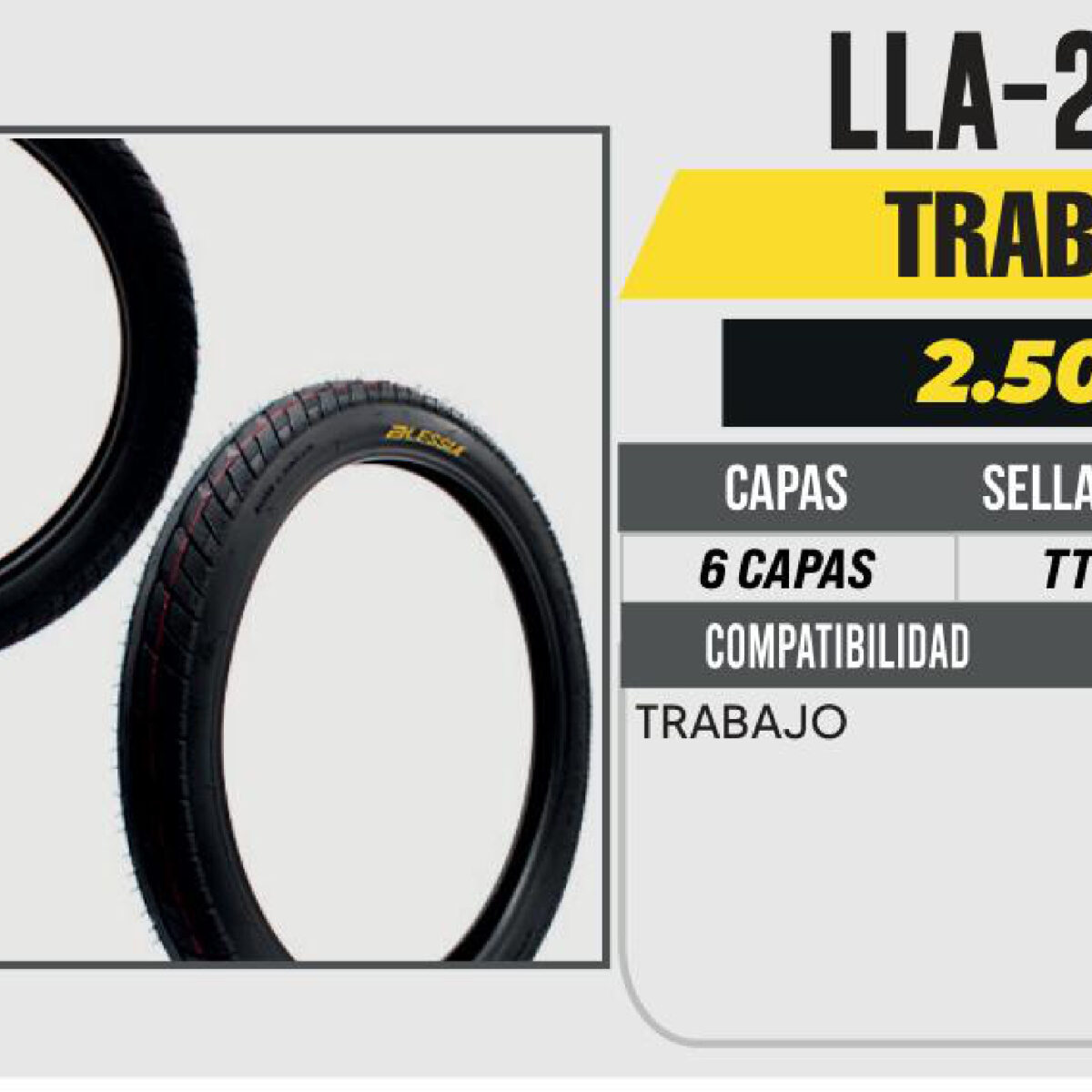2.50-18 6 CAPAS P253 TRABAJO USA CAMARA (TT)