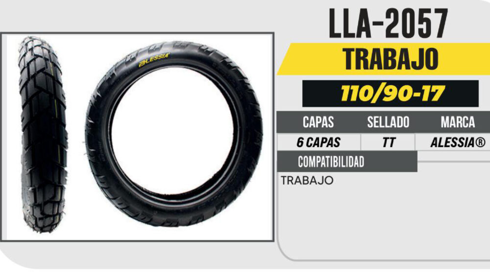 110/90-17 6 CAPAS P705 TRABAJO USA CAMARA (TT)