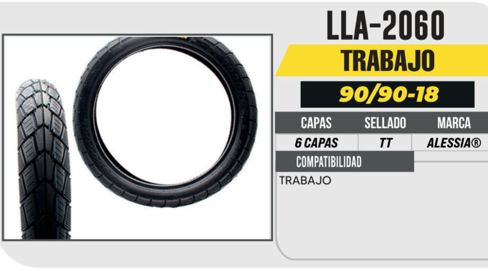 90/90-18 6 CAPAS P512 TRABAJO USA CAMARA (TT)