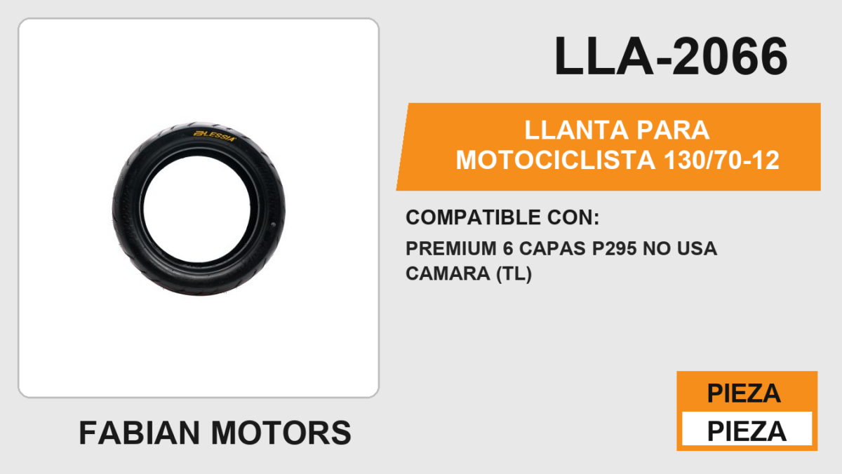 130/70-12 6 CAPAS P295 NO USA CAMARA (TL)