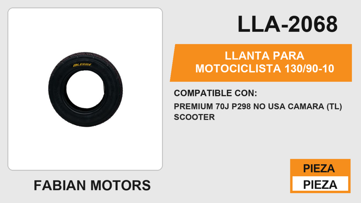 130/90-10 70J P298 NO USA CAMARA (TL)
