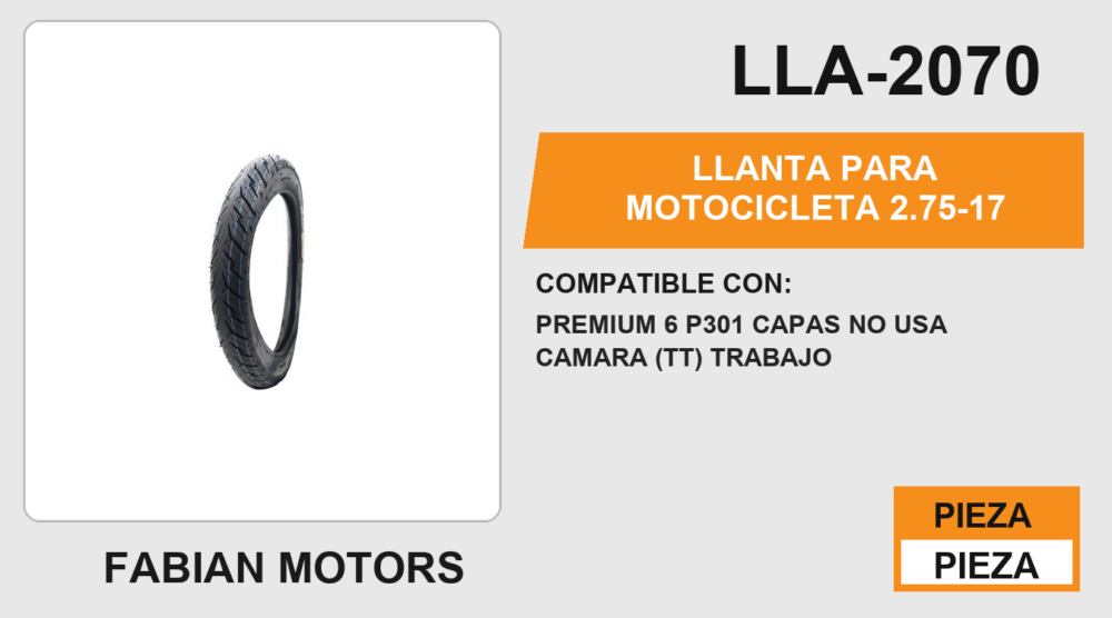 2.75-17 6 CAPAS P301 USA CAMARA (TT)