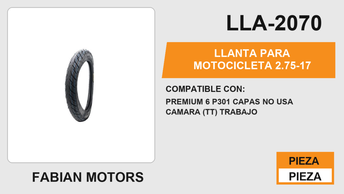 2.75-17 6 CAPAS P301 USA CAMARA (TT)