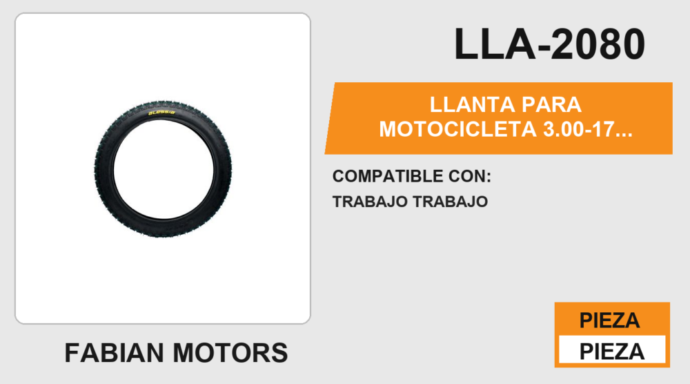 3.00-17 6 CAPAS P809 USA CAMARA (TT)