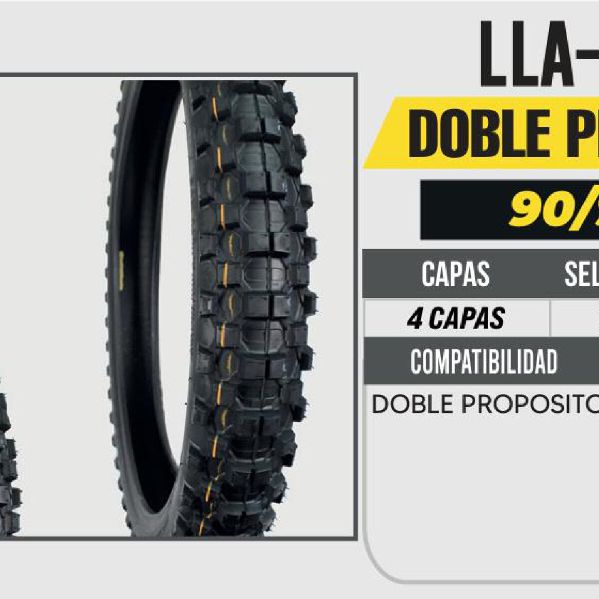 90/90-21 4 CAPAS CY242 DOBLE PROPOSITO USA CAMARA (TT)