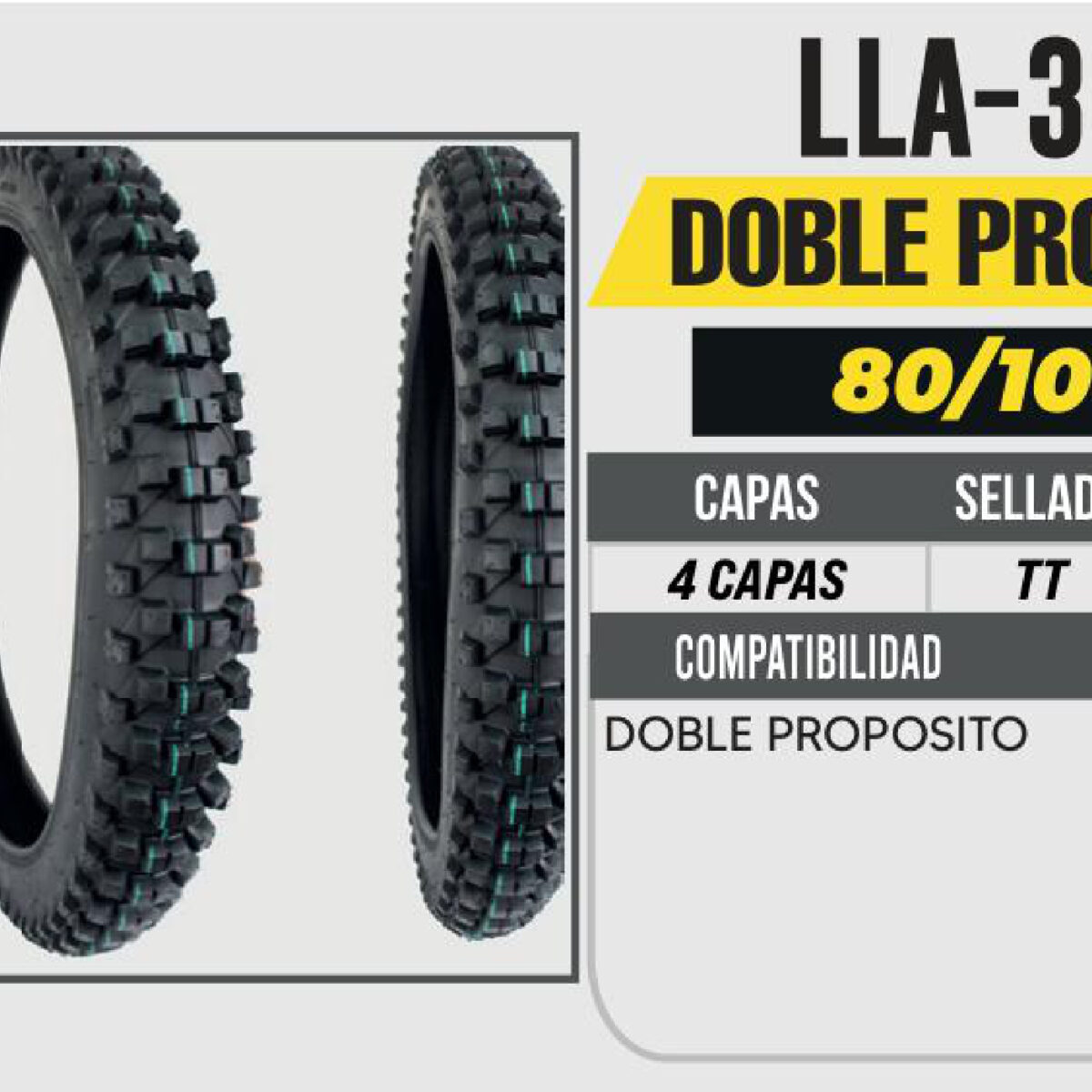80/100-21 4 CAPAS P153 DOBLE PROPOSITO USA CAMARA (TT)