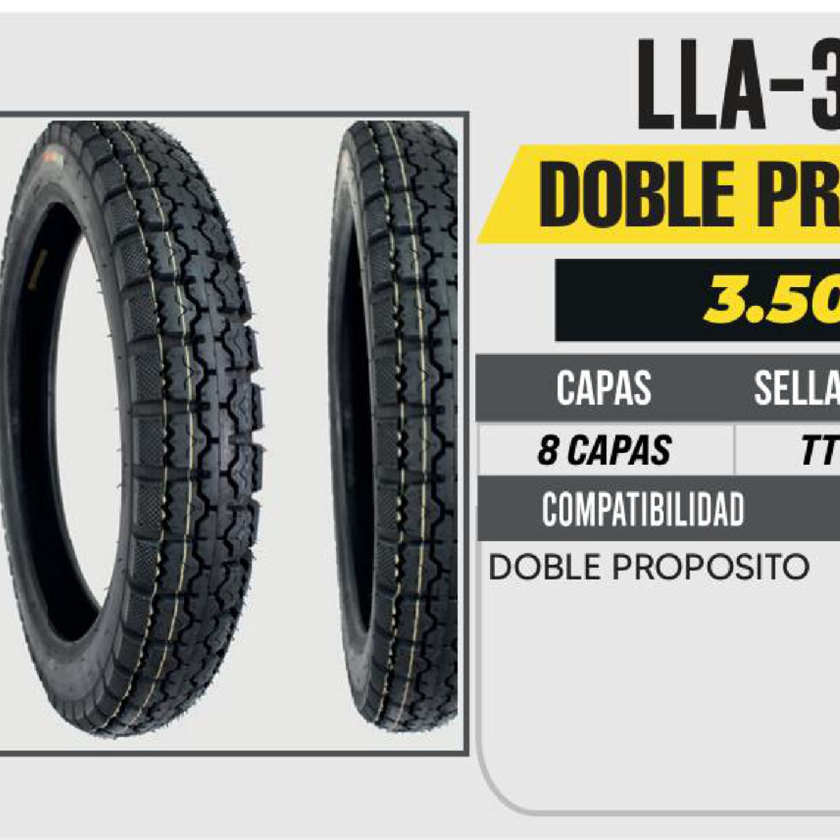 3.50-18 8 CAPAS P181 DOBLE PROPOSITO USA CAMARA (TT)