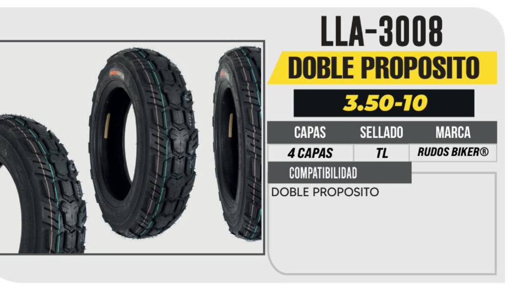 3.50-10 4 CAPAS CY211A DOBLE PROPOSITO NO USA CAMARA (TL)