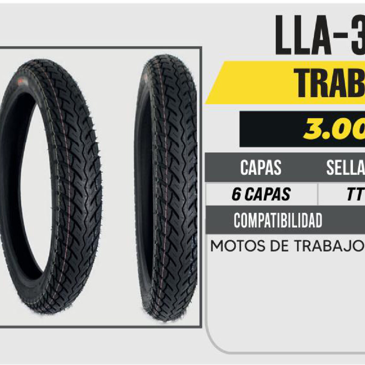 3.00-18 6 CAPAS CY222 TRABAJO USA CAMARA (TT)