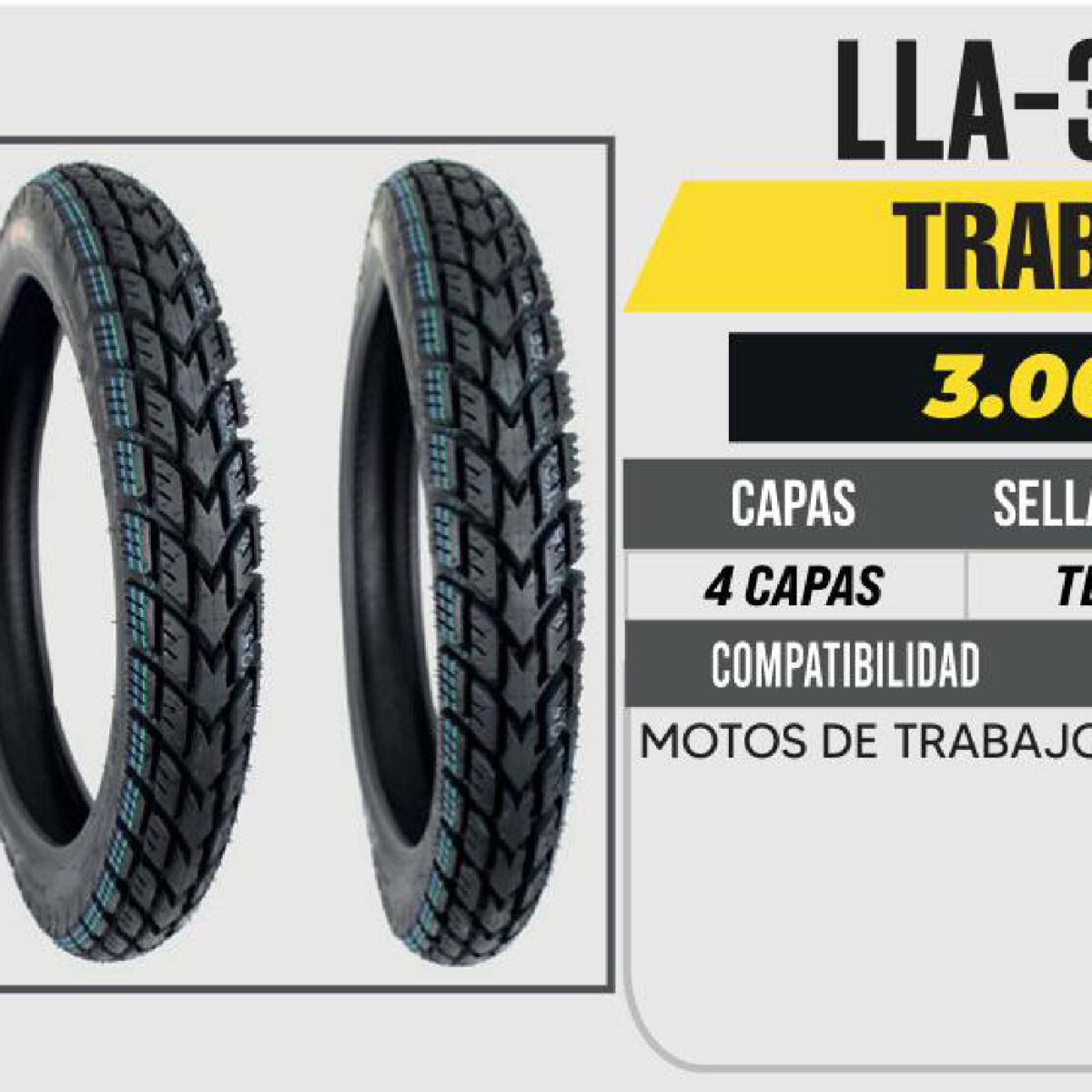 3.00-18 4 CAPAS CY278 TRABAJO NO USA CAMARA (TL)