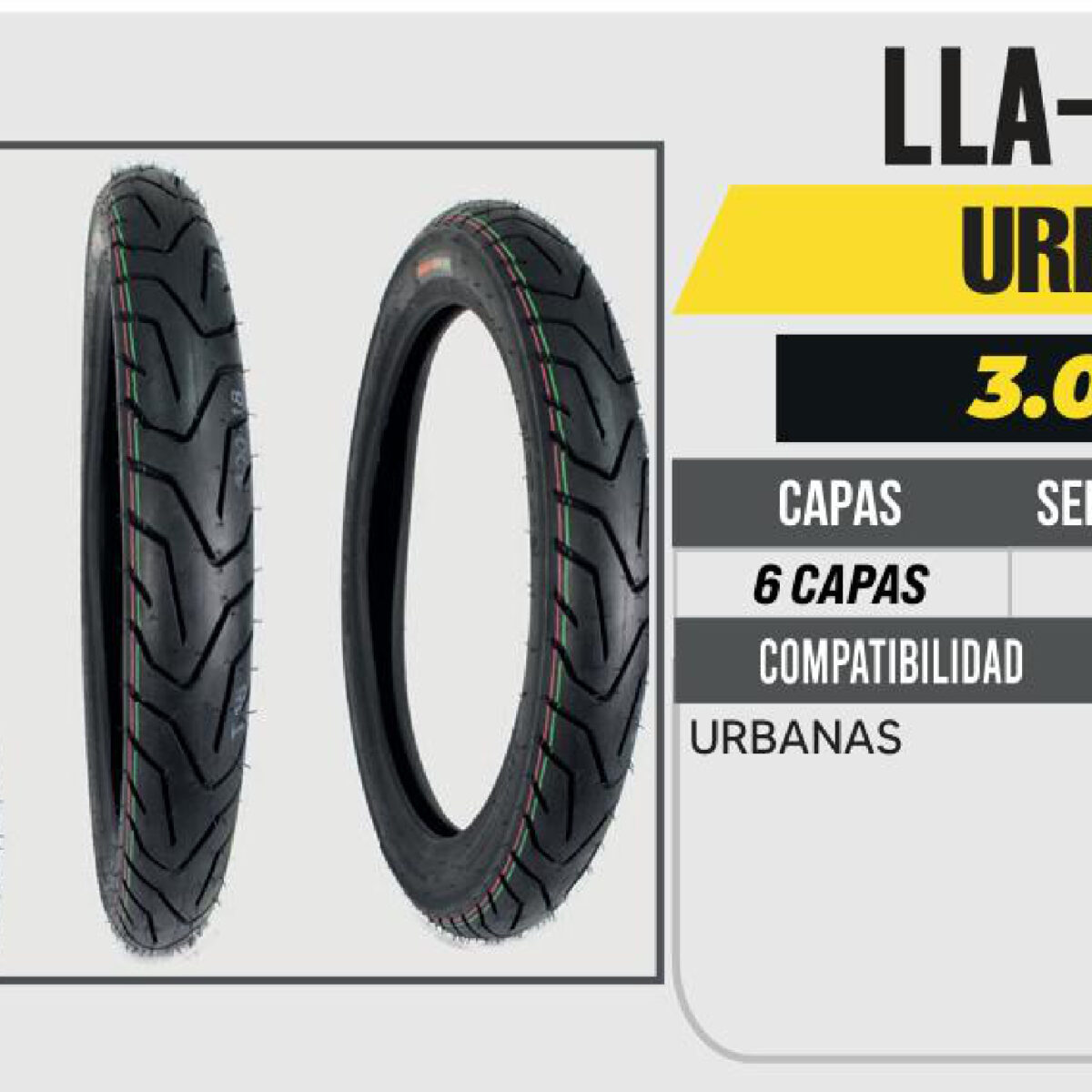 3.00-18 6 CAPAS CY296 URBANA USA CAMARA (TT)