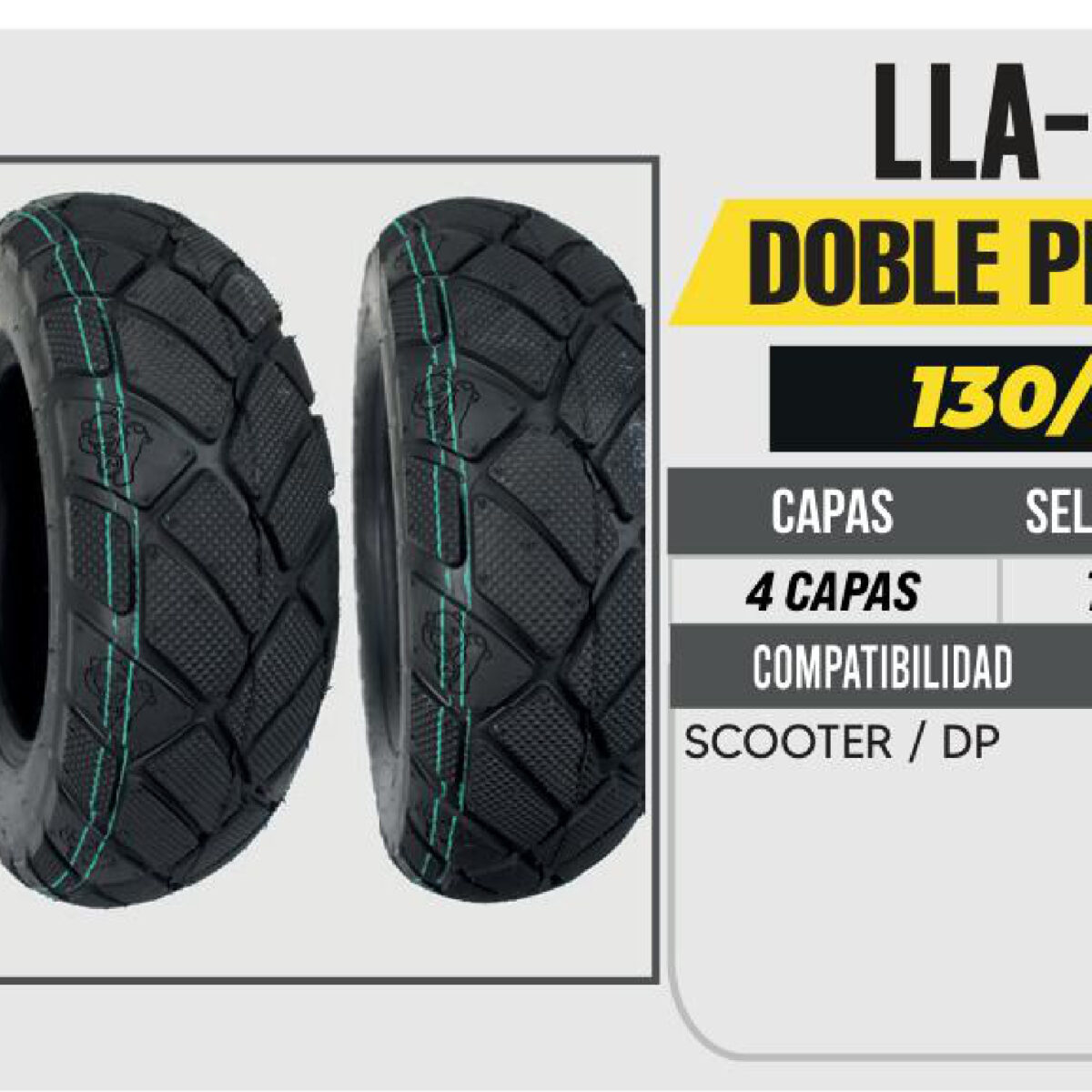 130/90-10 4 CAPAS P277 SCOOTER NO USA CAMARA (TL)