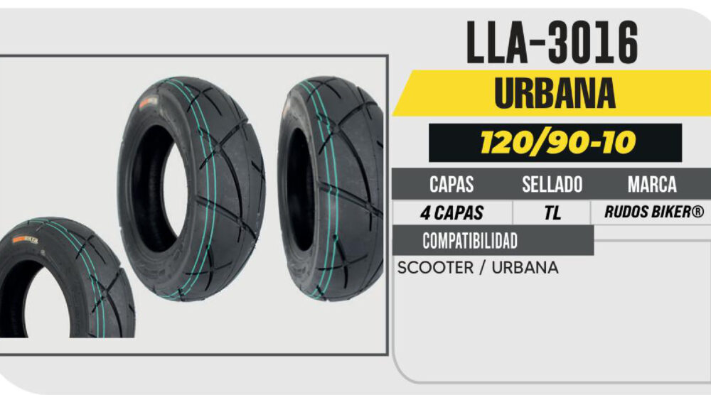 120/90-10 4 CAPAS P273 SCOOTER NO USA CAMARA (TL)