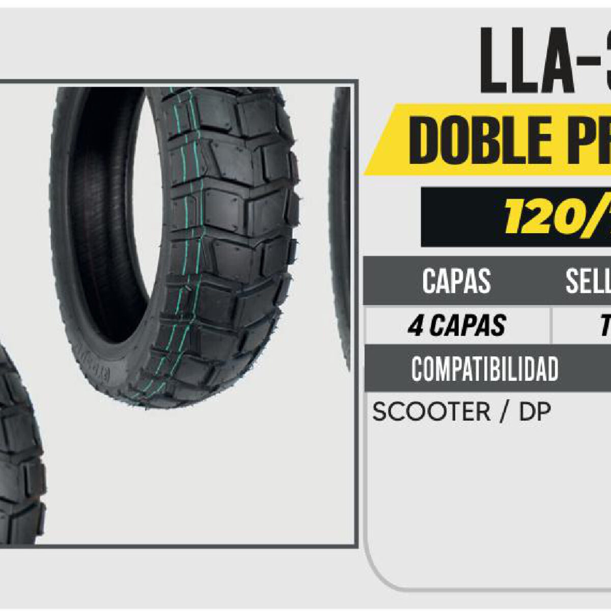 120/70-12 4 CAPAS P215 SCOOTER NO USA CAMARA (TL)
