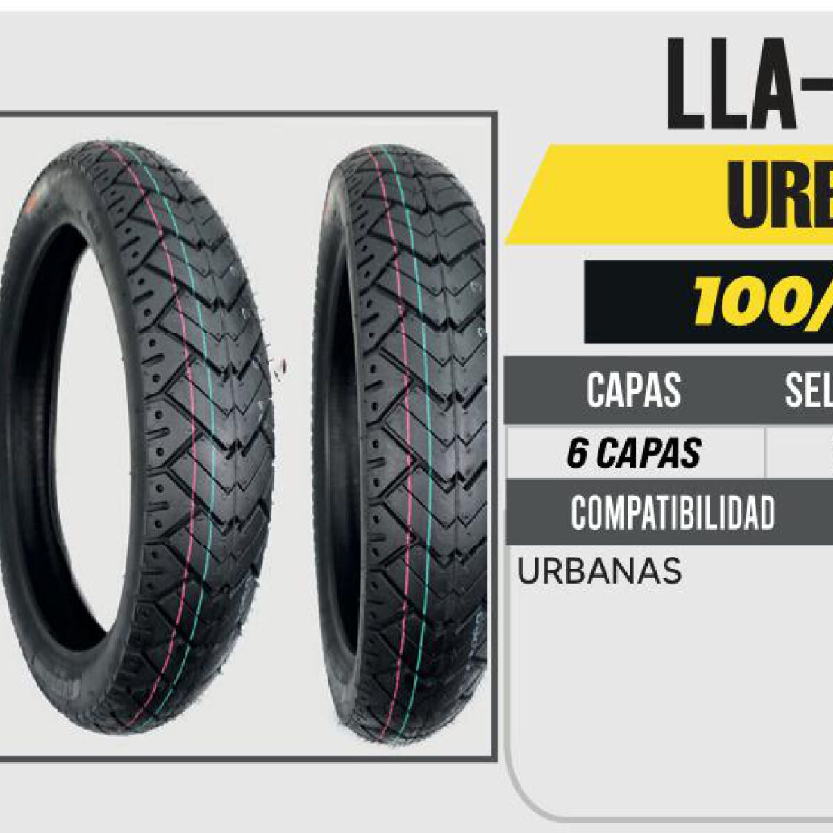 100/90-18 6 CAPAS P69 URBANA USA CAMARA (TT)