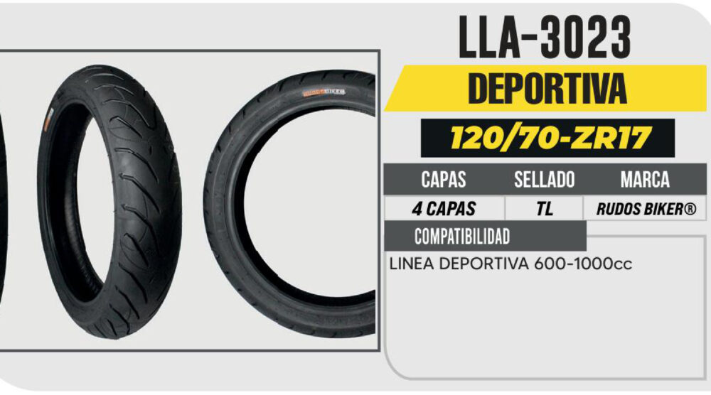 120/70-ZR17 4 CAPAS CYR201 CALLE NO USA CAMARA (TL) DELANTERA