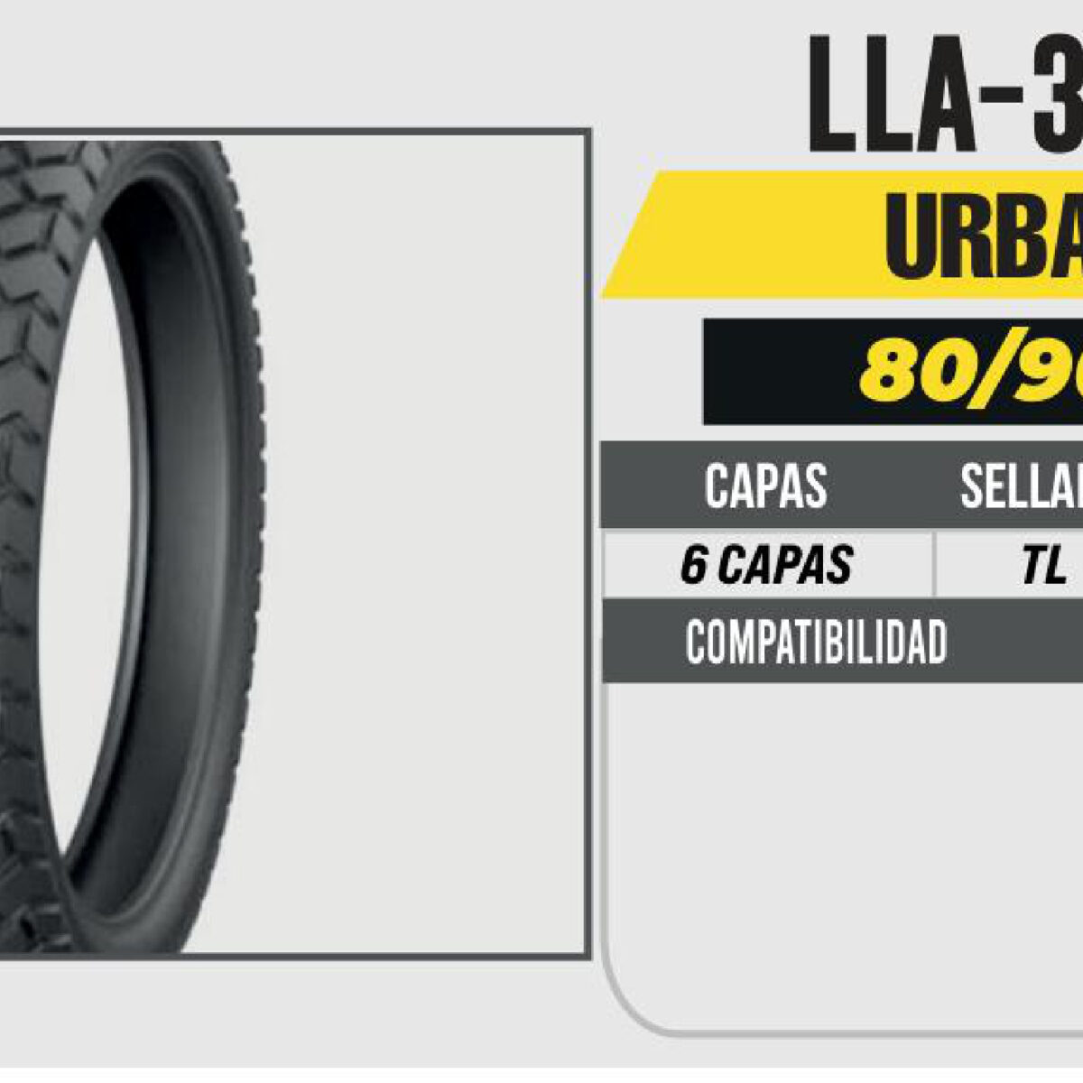 80/90-17 6 CAPAS CY285 NO USA CAMARA (TL) DELANTERA