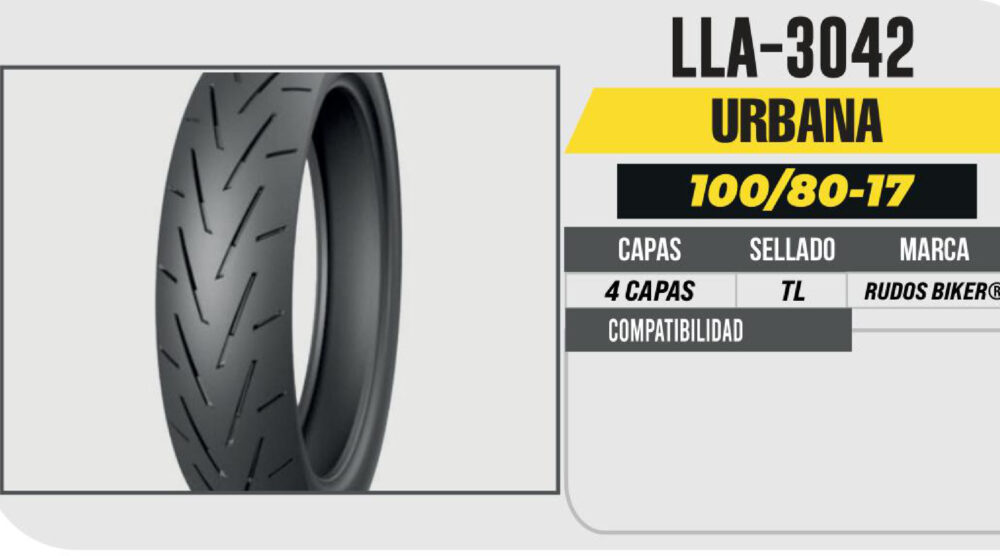 100/80-17 4 CAPAS P113 CALLE NO USA CAMARA (TL)