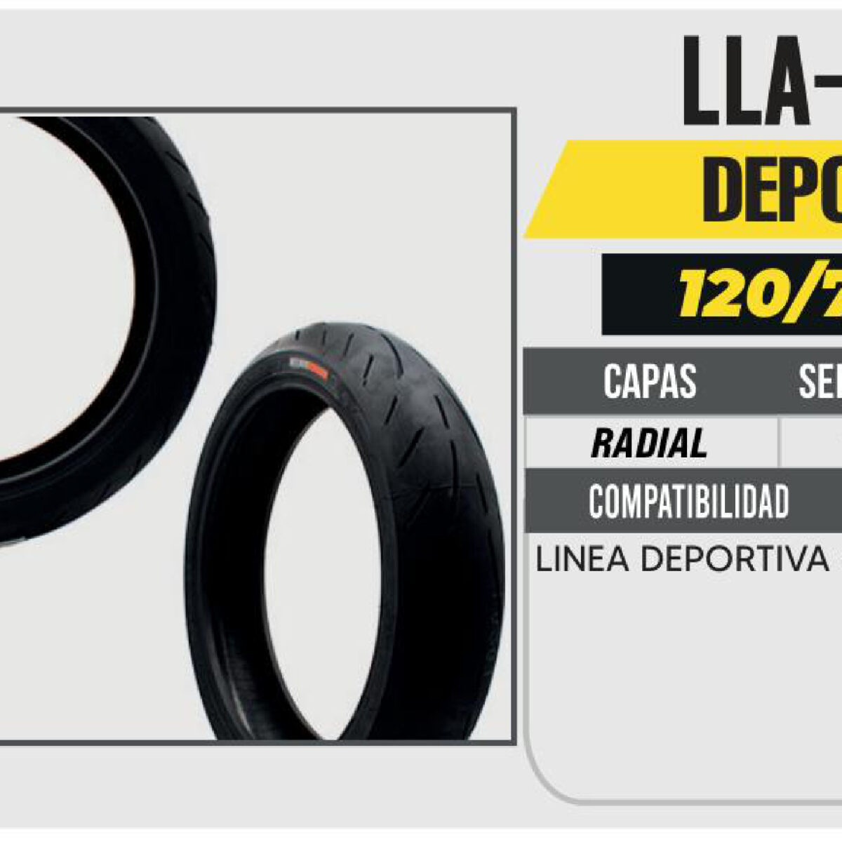 120/70 ZR17 RADIAL CYR101 CALLE NO USA CAMARA (TL) TRASERA