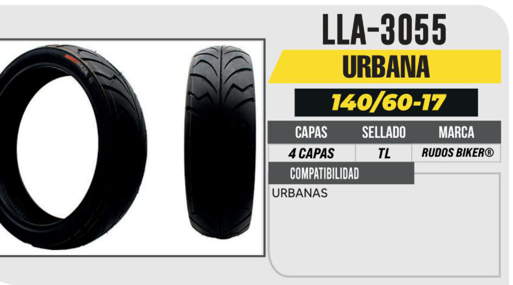 140/60-17 CY185 CALLE 4PR NO USA CAMARA (TL) TRASERA