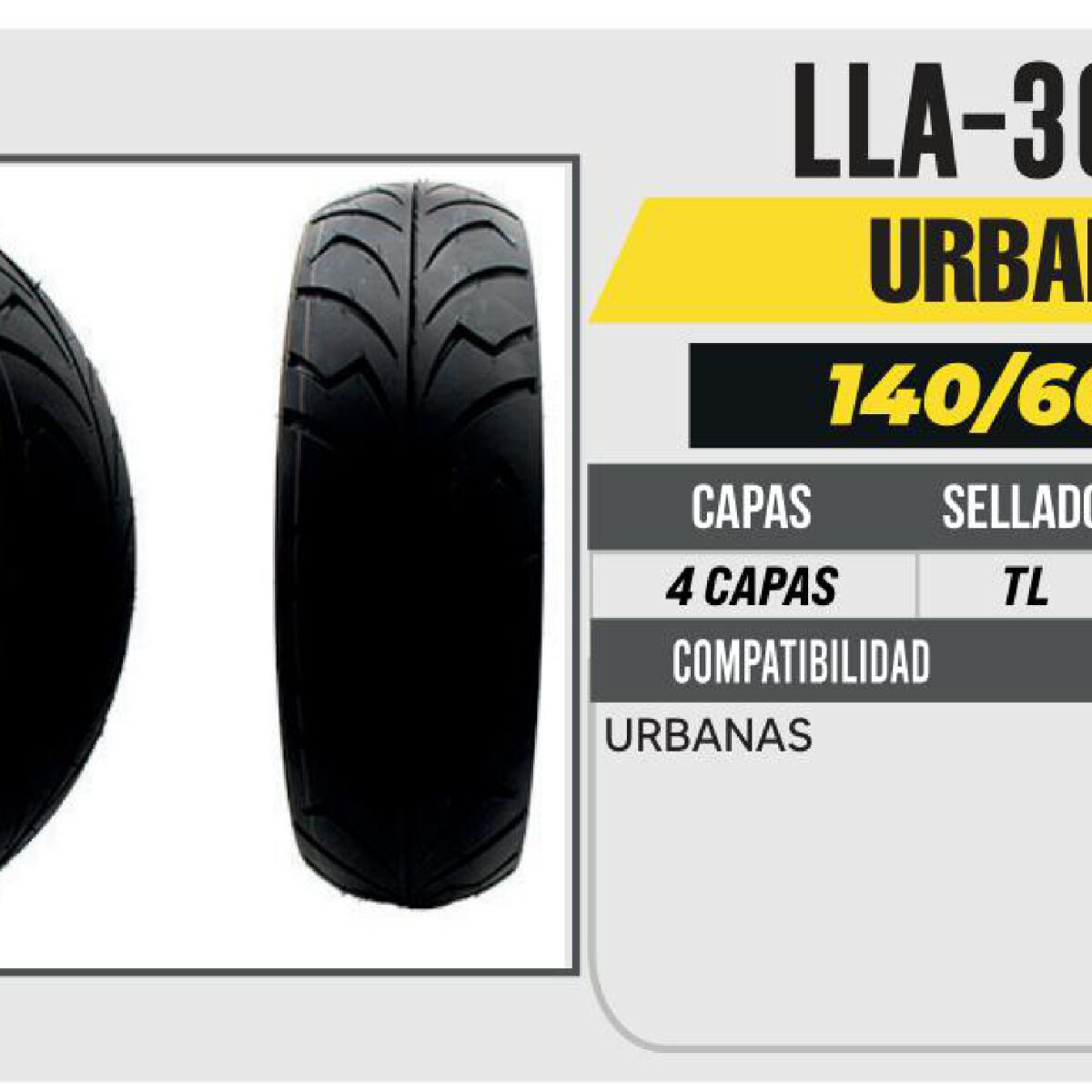 140/60-17 CY185 CALLE 4PR NO USA CAMARA (TL) TRASERA