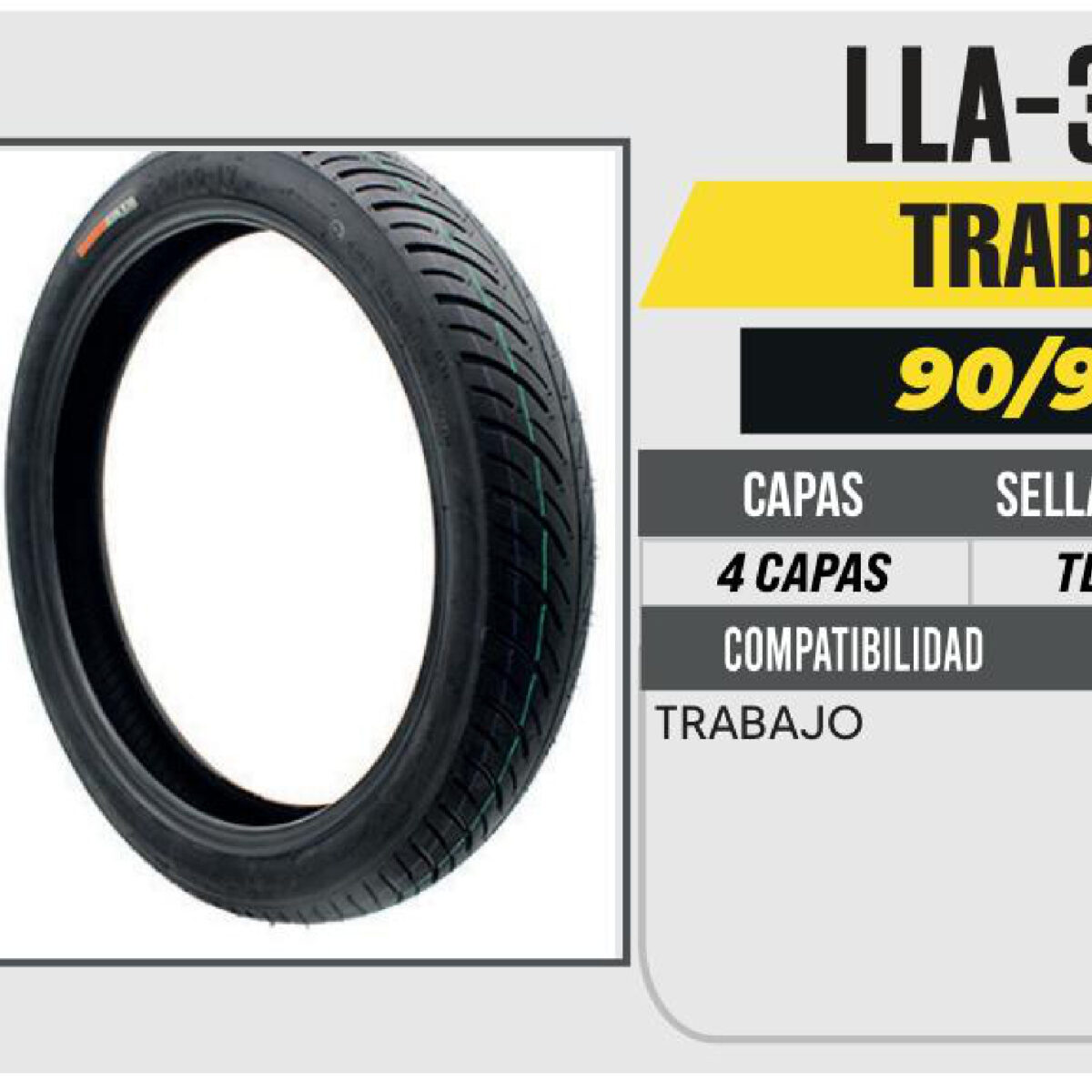 90/90-17 CY186 CALLE 4PR NO USA CAMARA (TL) TRASERA