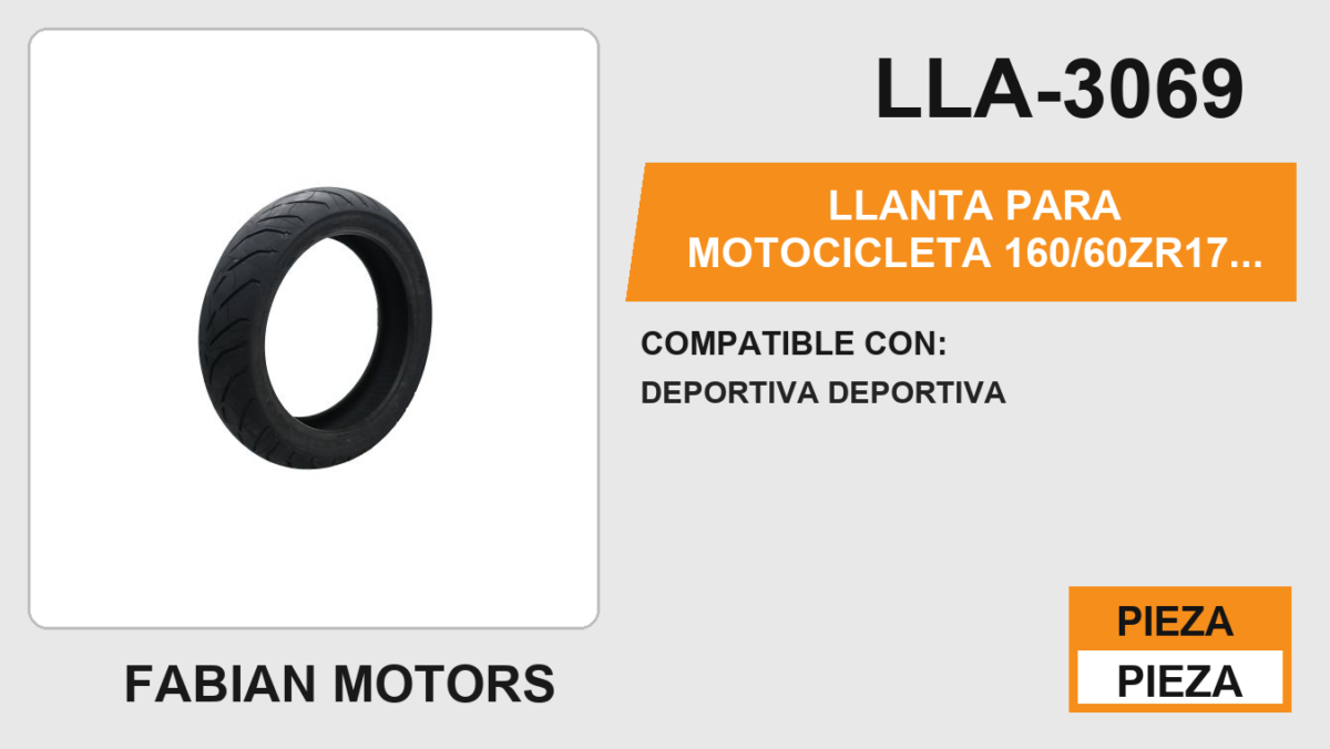 160/60ZR17 CYR200 TL NO USA CAMARA  (TL) TRASERA