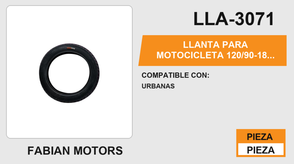 120/90-18 P99 6PR NO USA CAMARA (TL) TRASERA