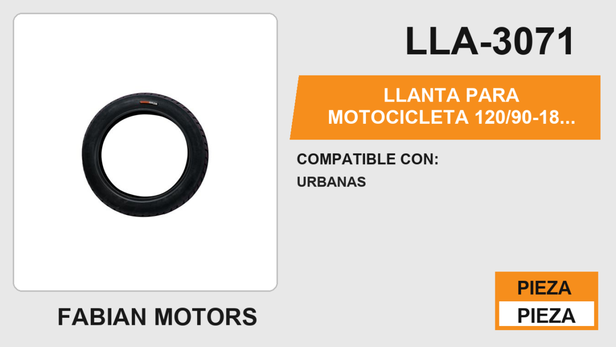 120/90-18 P99 6PR NO USA CAMARA (TL) TRASERA